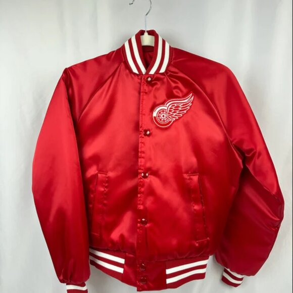 Vintage Detroit Red Wings Bomber Jacket Youth LIKE NEW - Picture 2 of 4